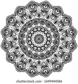 Vector Background With Mandala. Decorative Elements. Arabic, Indian, Ottoman Motifs.