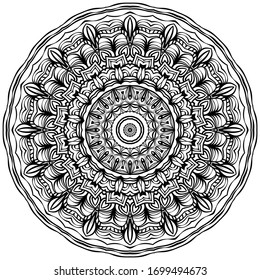 Vector Background With Mandala. Decorative Elements. Arabic, Indian, Ottoman Motifs.