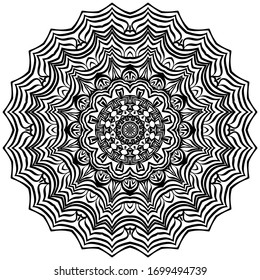 Vector Background With Mandala. Decorative Elements. Arabic, Indian, Ottoman Motifs.