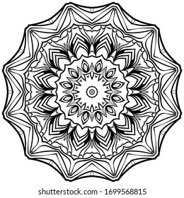 Vector Background With Mandala. Decorative Elements. Arabic, Indian, Ottoman Motifs.
