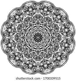 Vector Background With Mandala. Decorative Elements. Arabic, Indian, Ottoman Motifs.