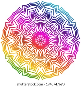 Vector Background With Mandala. Decorative Elements. Arabic, Indian, Ottoman Motifs.