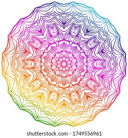 Vector Background With Mandala. Decorative Elements. Arabic, Indian, Ottoman Motifs.