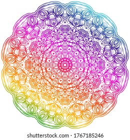 Vector Background With Mandala. Decorative Elements. Arabic, Indian, Ottoman Motifs.