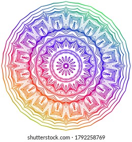 Vector Background With Mandala. Decorative Elements. Arabic, Indian, Ottoman Motifs.