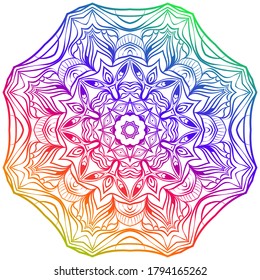 Vector Background With Mandala. Decorative Elements. Arabic, Indian, Ottoman Motifs.