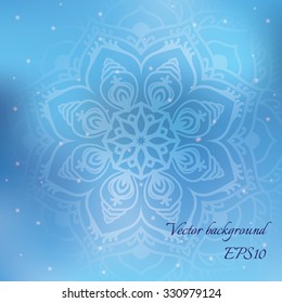 Vector background with mandala. Ethnic decorative elements made in vector. Perfect for birthday, yoga, medallion, kaleidoscope and other kind of design