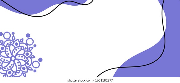 vector background mandala with wave, unique , simple, mandala, banner