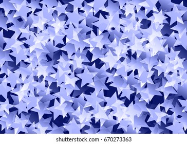 Vector background -  many of stars on blue and white