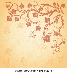 Vector Background with maple autumn leaves. fall design