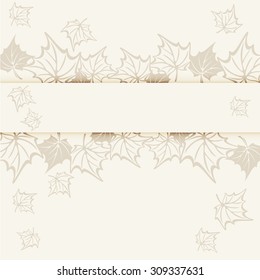 Vector Background with maple autumn leaves. fall design