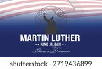 vector background of martin luther king jr giving a speech with full patriotic enthusiasm