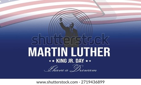 vector background of martin luther king jr giving a speech with full patriotic enthusiasm