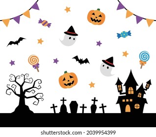 Vector background material for Halloween events.