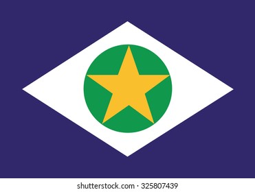 vector background of mato grosso state flag