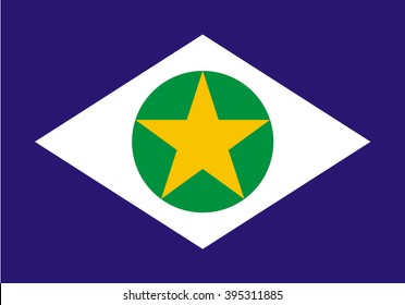 vector background of mato grosso state flag