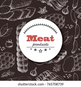 Vector background with meat productsVector background with meat products