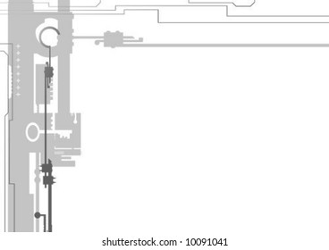 Vector background with mechanical shapes