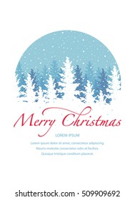 Vector background, Merry Christmas banner template.