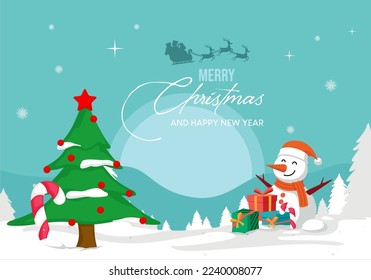 Vector background merry christmas and happy new year