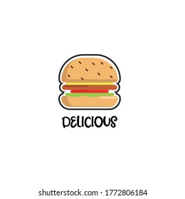Fondo vector minimalista deliciosa hamburguesa