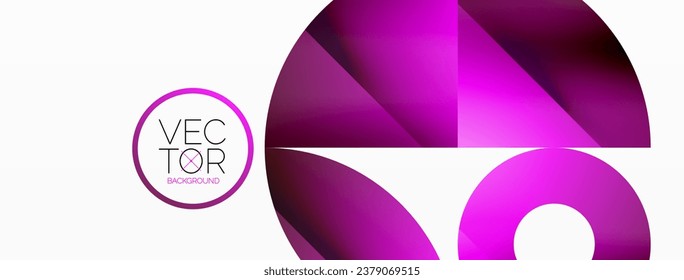 Vector background. Minimalist geometric backdrop adorned with circles and shapes. Abstract art inviting creativity for digital designs, presentations, website banners, social media posts