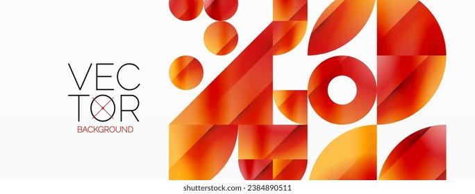 Vector background. Minimalist geometric backdrop adorned with circles and shapes. Abstract art inviting creativity for digital designs, presentations, website banners, social media posts