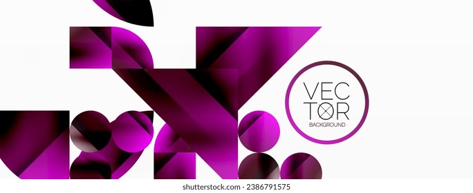 Vector background. Minimalist geometric backdrop adorned with circles and shapes. Abstract art inviting creativity for digital designs, presentations, website banners, social media posts