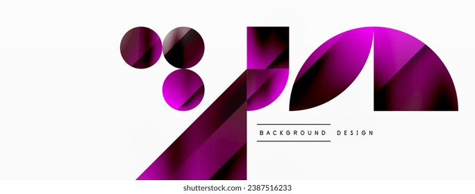 Vector background. Minimalist geometric backdrop adorned with circles and shapes. Abstract art inviting creativity for digital designs, presentations, website banners, social media posts