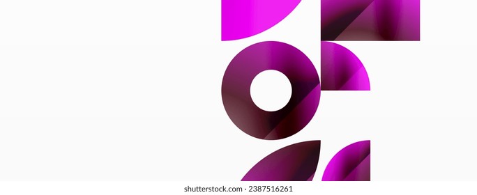 Vector background. Minimalist geometric backdrop adorned with circles and shapes. Abstract art inviting creativity for digital designs, presentations, website banners, social media posts