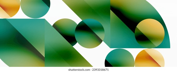 Vector background. Minimalist geometric backdrop adorned with circles and shapes. Abstract art inviting creativity for digital designs, presentations, website banners, social media posts