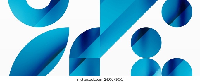 Vector background. Minimalist geometric backdrop adorned with circles and shapes. Abstract art inviting creativity for digital designs, presentations, website banners, social media posts