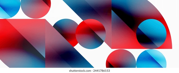 Vector background. Minimalist geometric backdrop adorned with circles and shapes. Abstract art inviting creativity for digital designs, presentations, website banners, social media posts