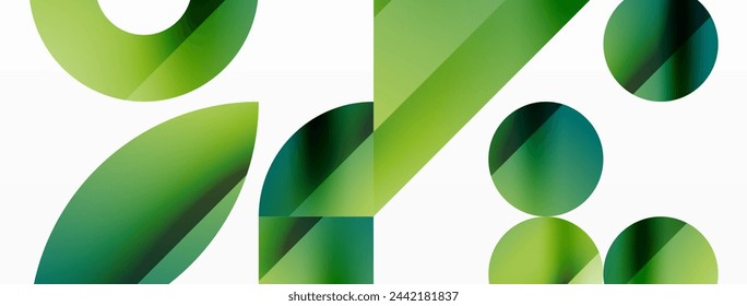 Vector background. Minimalist geometric backdrop adorned with circles and shapes. Abstract art inviting creativity for digital designs, presentations, website banners, social media posts