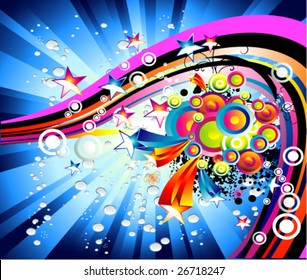 VECTOR Background Mix of abstract colorful elements