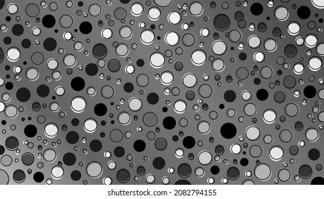 Vector background modern abstract pattern bubble repetition grey