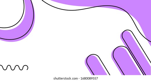 fondo vectorial para banderas modernas, con encanto morado en forma de ondas
