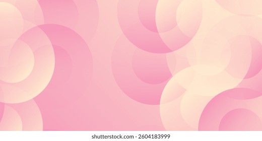 Vector background modern minimalist pink and yellow gradations circle effect modern abstract simple art