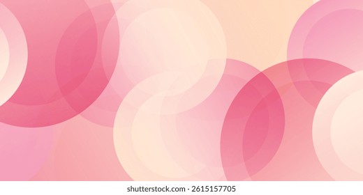 Vector background modern minimalist pink and yellow gradations circle effect simple abstract