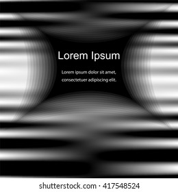 Vector Background. Monochrome Striped Blending Template for  Labels,  Banners, Badges, Posters, Stickers and Advertising Actions.