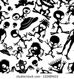 Vector background. Monsters.