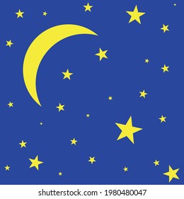 vector background with moon and star pattern