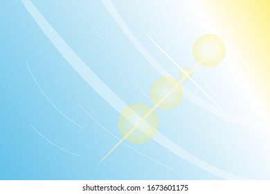 Vector background of morning sky with sunlight
