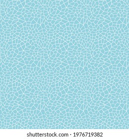 Vector background mosaic. Blue stained glass. Chaotic monochrome shards. Seamless pattern.