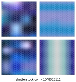 Vector background mosaic, blurry multi-colored blue green, the fragments, 3D, mesh, realistic illustrations.