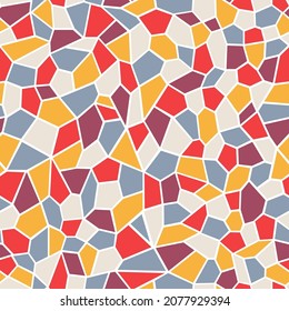 Vector Background Mosaic. Geometric Stained Glass. Chaotic Multicolored Shards