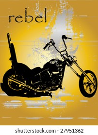 vector background with motorcycle