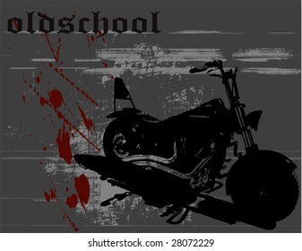 vector background with motorcycle