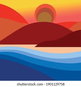 vector background mountain camp nature illustration wild outdoor