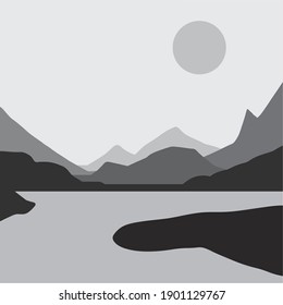 vector background mountain camp nature illustration wild outdoor